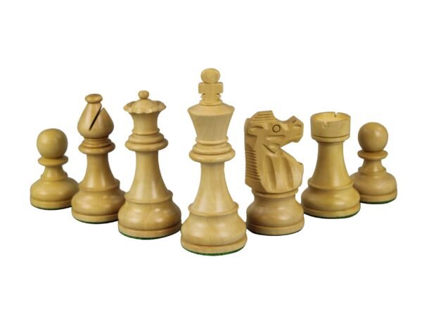 Ebonised French Lardy Staunton Chess Pieces 3.75 Inch - Image 2