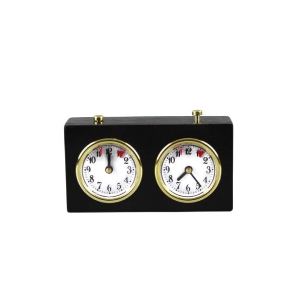 Stained Brown Turnier Analog Wood Chess Clock