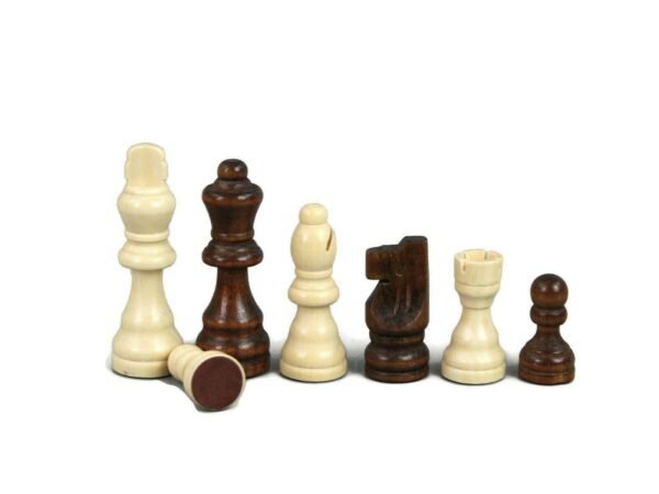 Wooden Chess Pieces With Sliding Storage Box - Image 2