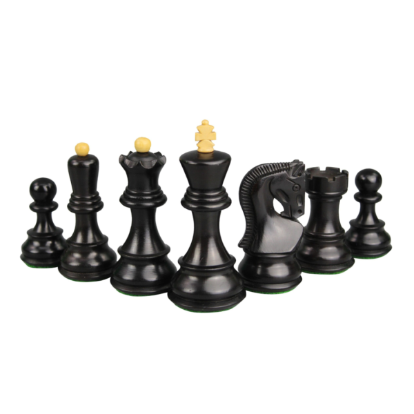 Ebony Chess Set 20 Inch With Helena Flat Chess Board and Weighted Ebonised Zagreb Staunton Chess Pieces 3.75 Inch - Image 8