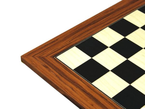 Metal Range Chess Set Palisander & Maple Board 20'' With Roman Metal Chess 3.8'' - Image 7