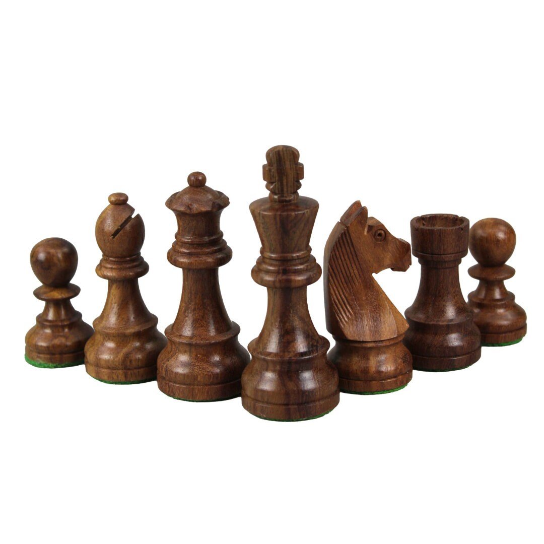 Macassar Chess Set 20 Inch with Weighted Sheesham German Staunton Chess Pieces 3.75 Inch - Image 7