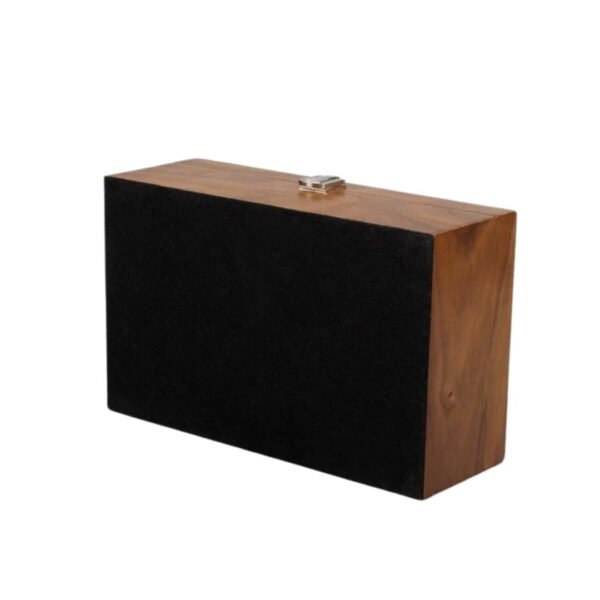 Large Walnut Chess Box With Metal Clasp 3.75 Inch - Image 3