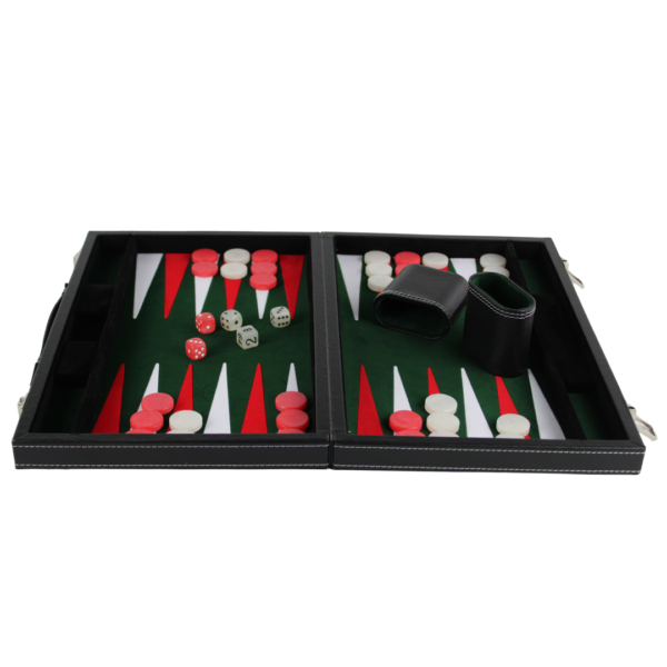 Malachite Green Leather Backgammon Set 18 Inch - Image 2