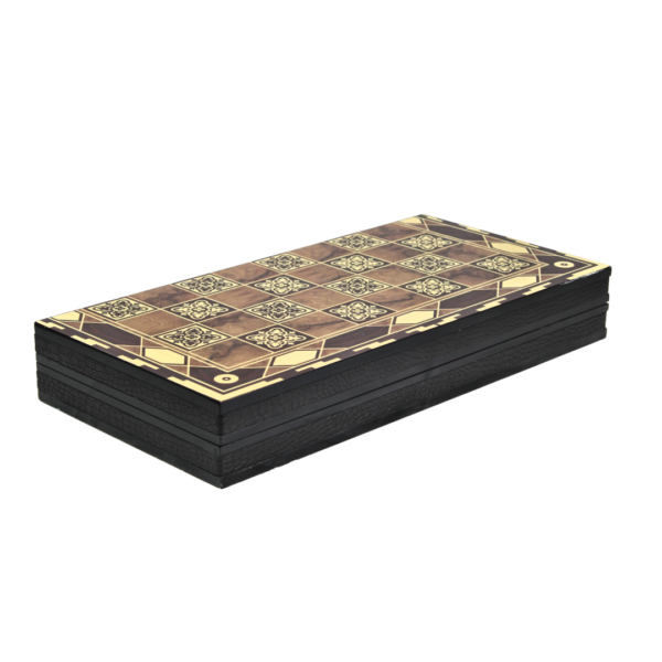 Wooden Motif Design Backgammon Set 20 Inch