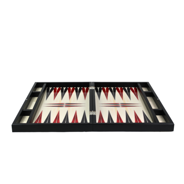 Wooden Trendy White Design Backgammon Set 23 Inch - Image 4