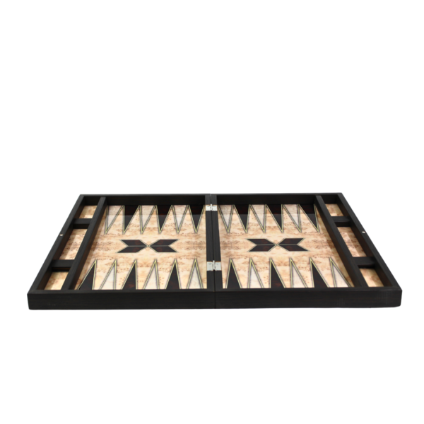 Wooden Trendy Alpha Design Backgammon Set 23 Inch - Image 4