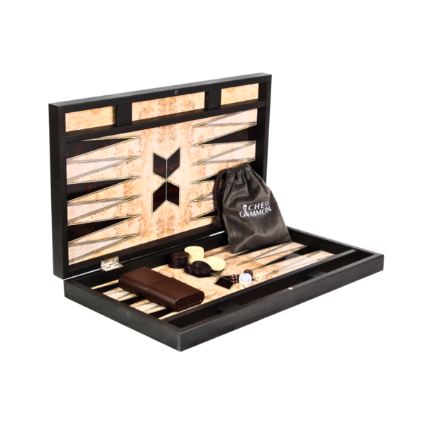 Wooden Trendy Alpha Design Backgammon Set 23 Inch - Image 3