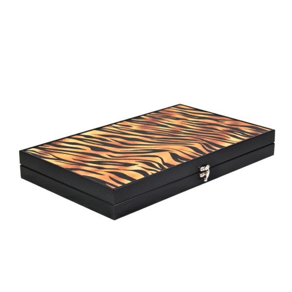 Leatherette Safari Design Backgammon Set 23 Inch