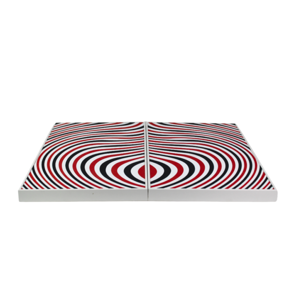 Leatherette Illusion Design Backgammon Set 23 Inch - Image 3
