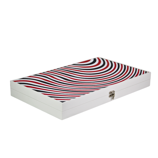 Leatherette Illusion Design Backgammon Set 23 Inch