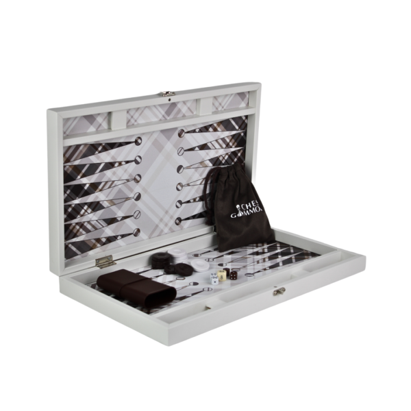 Leatherette Flannel Design Backgammon Set 23 Inch - Image 2