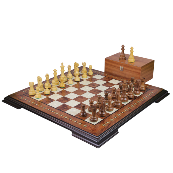 Rosewood Chess Set 20 Inch with Helena Chess Board and Weighted Sheesham Reykjavik Staunton Chess Pieces 3.75 Inch