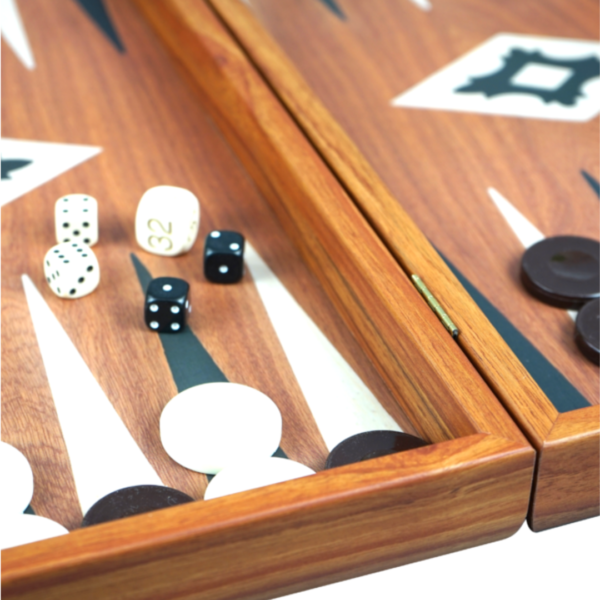 Mahogany Manopoulos Backgammon Set 20 Inch - Image 4