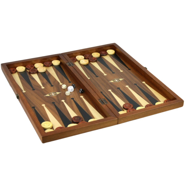 Helena Woodland Walnut Backgammon Set 20 Inch - Image 5