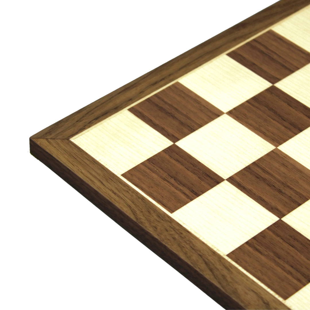 Walnut Chess Set 21 Inch with Weighted Ebonised Staunton Fierce Knight (Queens Gambit) Pieces 3.75 Inch - Image 4