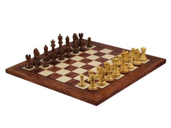 Rosewood Chess Set 20 Inch With Helena Flat Chess Board and Weighted Sheesham King Bridal Staunton Chess Pieces 3.75 Inch - Image 2