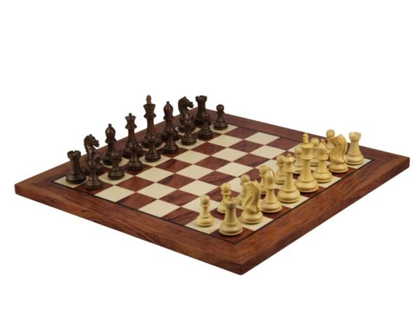 Rosewood Chess Set 20 Inch With Helena Flat Chess Board and Weighted Sheesham Fierce Knight Staunton Chess Pieces 3.75 Inch - Image 2