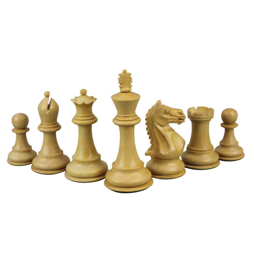 Sheesham Chess Set With Sheesham Flat Chess Board 20 Inch With Ebonised Fierce Knight Chess Pieces 3.75 Inch - Image 8
