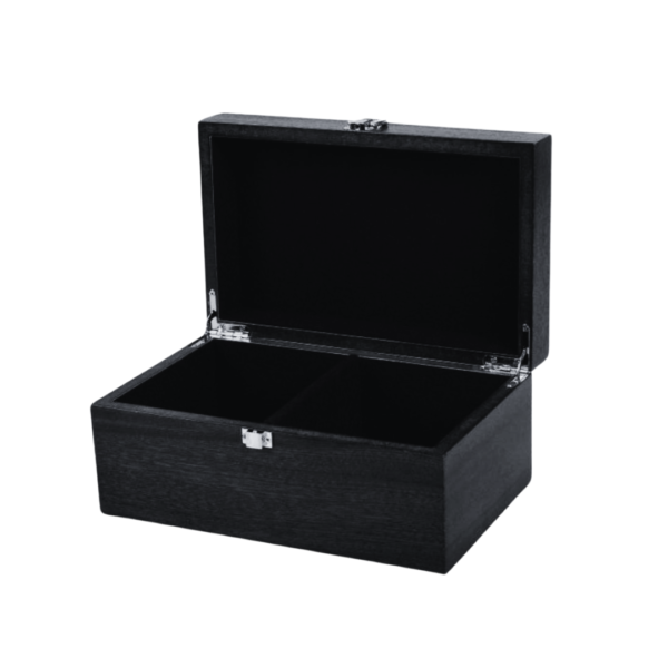 Large Ebony Chess Box With Metal Clasp 4.25 Inch - Image 2
