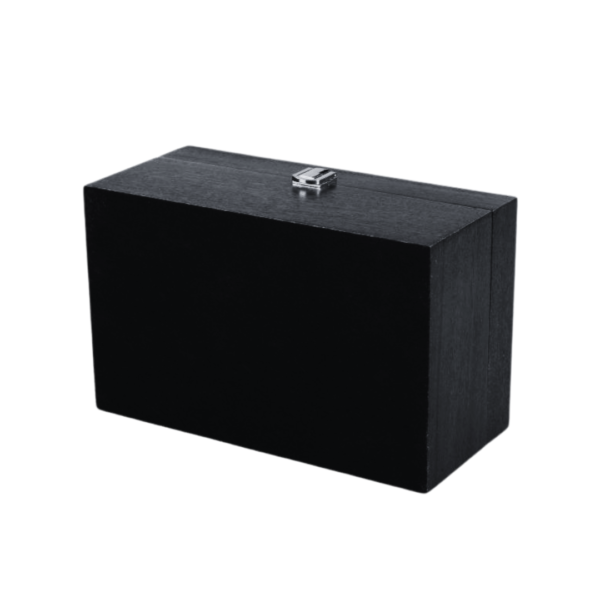 Large Ebony Chess Box With Metal Clasp 4.25 Inch - Image 3