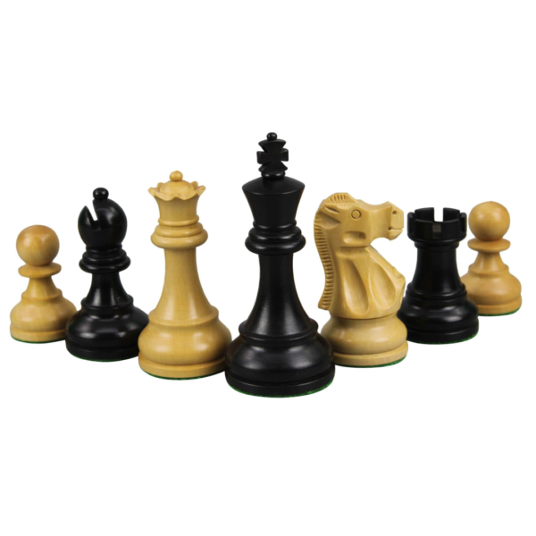 Walnut Chess Set 21 Inch With Walnut Chess Board and Weighted Ebonised Staunton Reykjavik Chess Pieces 3.75 Inch - Image 5