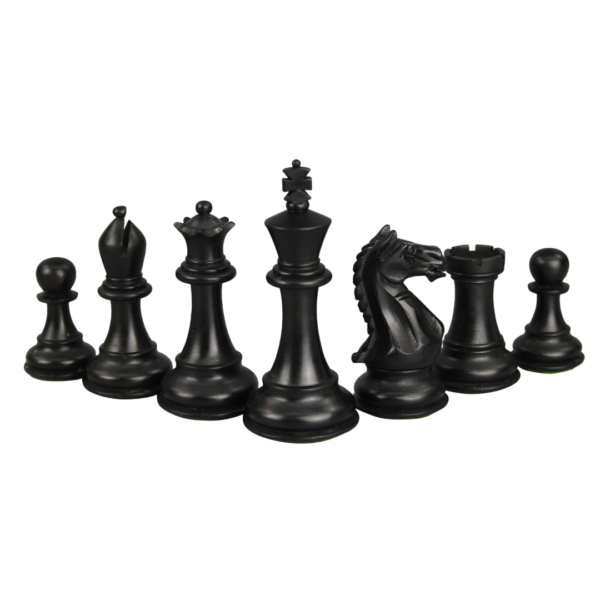 Ebony Chess Set 20 Inch with Helena Chess Board and Weighted Ebonised Fierce Knight(Queens Gambit) Staunton Chess Pieces 3.75 Inch - Image 8