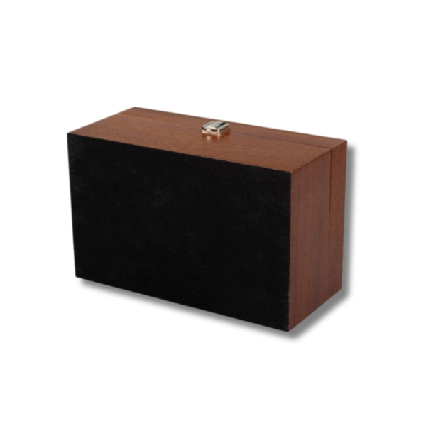 Large Mahogany Chess Box With Metal Clasp 4.25 Inch - Image 3
