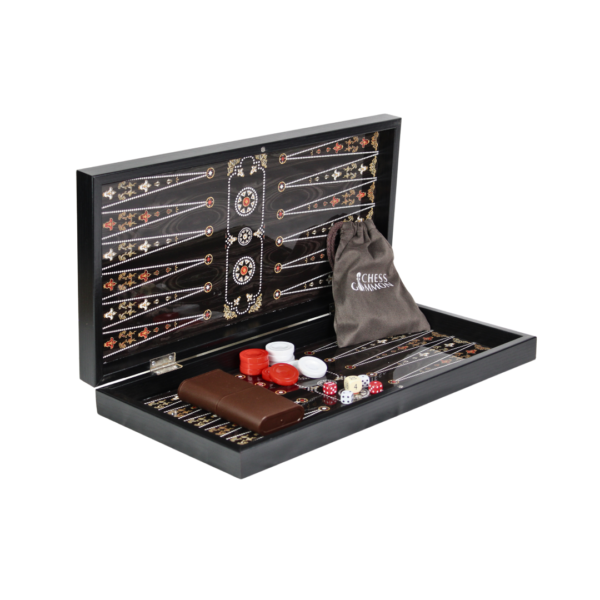 Wooden Pearl Design Chess & Backgammon Set 19 Inch - Image 3