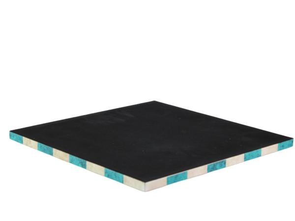 Blue Leatherette Borderless Chess Board 14 Inch - Image 2