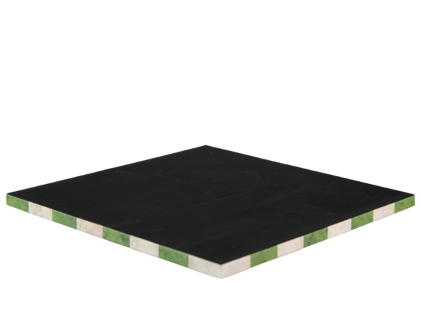 Green Leatherette Borderless Chess Board 14 Inch - Image 2