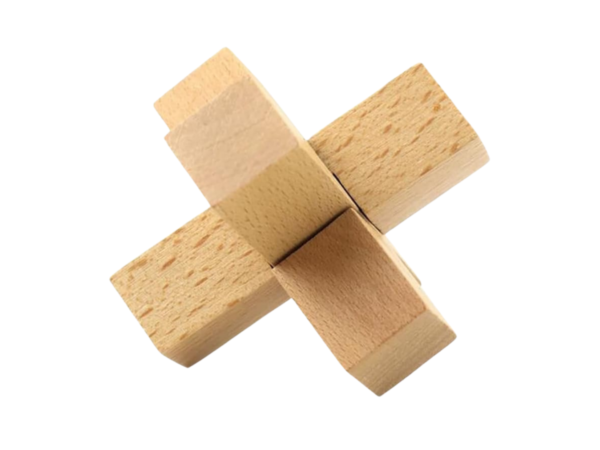 True Man Kongming Lock Solid Wood Brain Teaser Puzzle