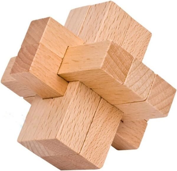 Nineroots Kongming Lock Solid Wood Brain Teaser Puzzle
