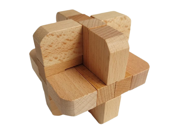 Draw Close Kongming Lock Solid Wood Brain Teaser Puzzle