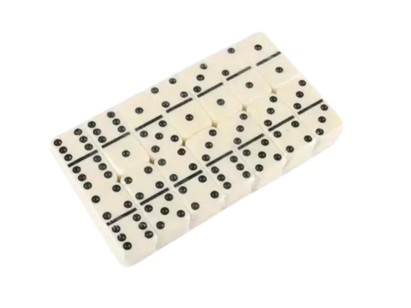 Red Leatherette Case Double 6 Dominoes 28 Pieces - Image 2