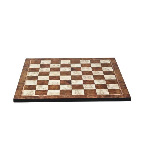 Handmade Mocha Design Chess Set 14 Inch with Storage Box