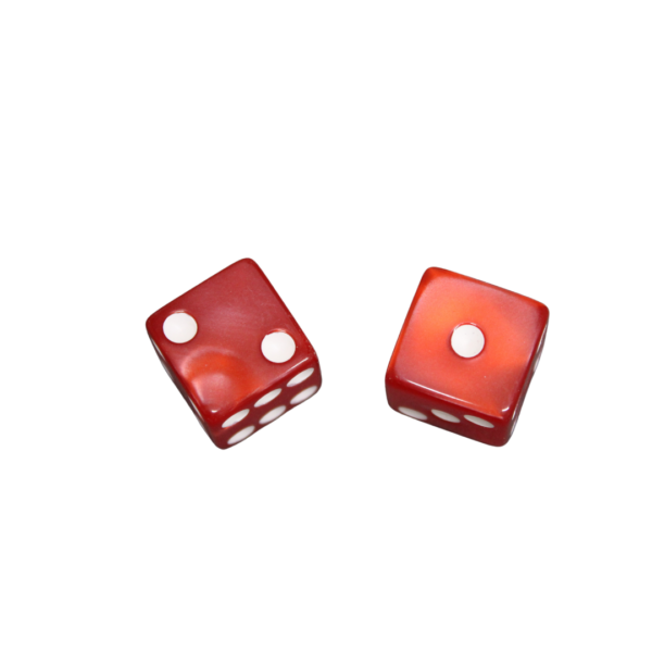 Scarlet Red 16 mm D6 Dice Roll Playing Dices with White Dots - Image 2